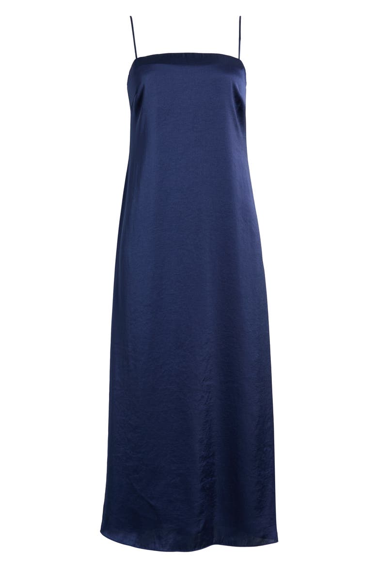 Strapless Satin Dress, Alternate, color, SAPPHIRE NAVY - 2QT