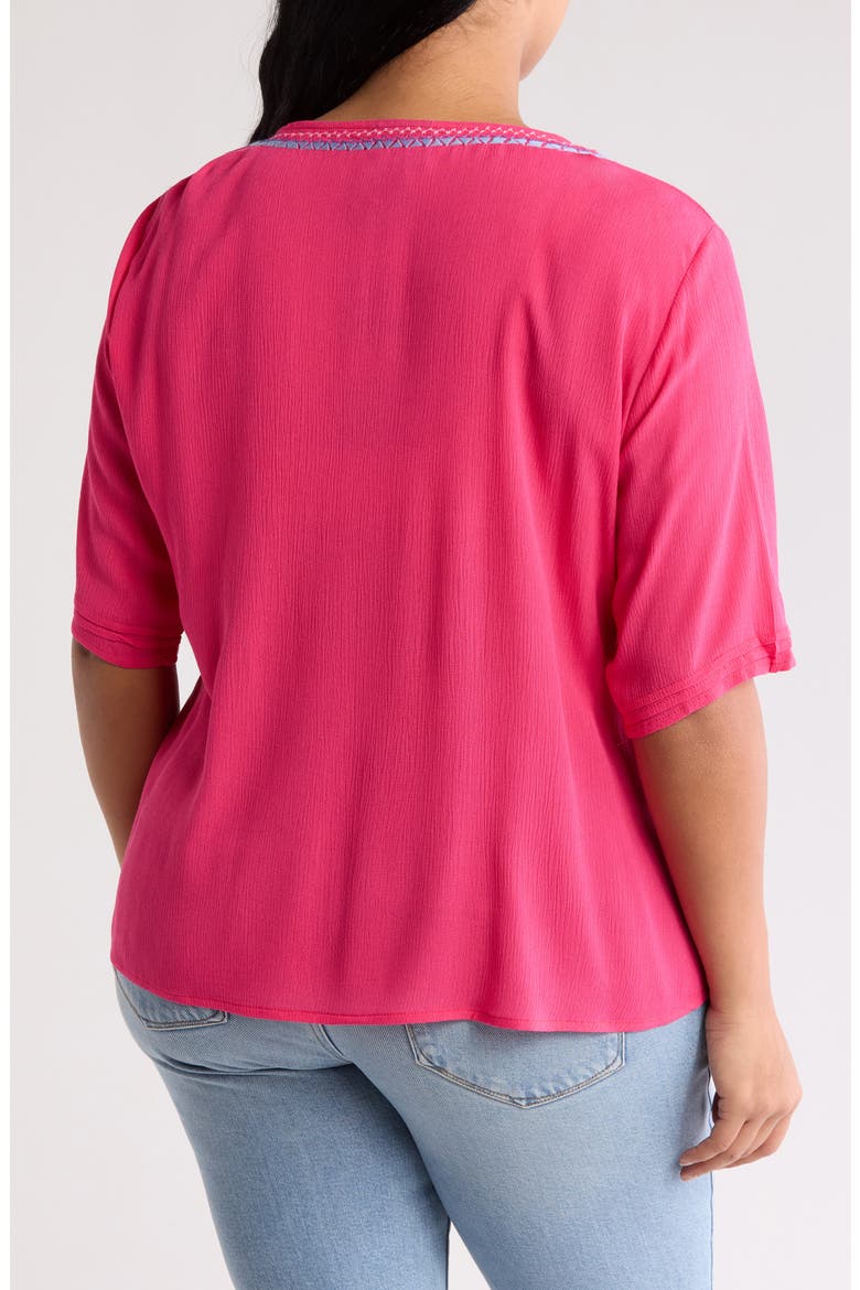 Embroidered Blouse, Alternate, color, FUCHSIA