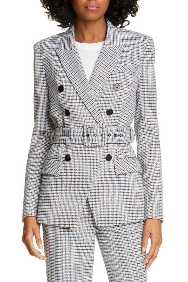 Harvey Belted Jacket, Main, color, BEIGE MULTI