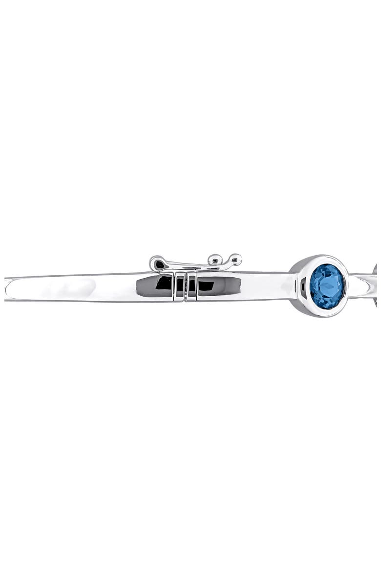 Sterling Silver London Blue Topaz Bangle, Alternate, color, BLUE
