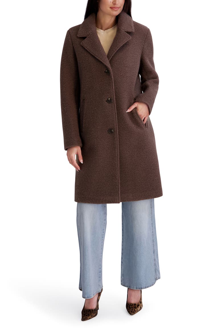 Notch Collar Bouclé Topper, Alternate, color, MOCHA