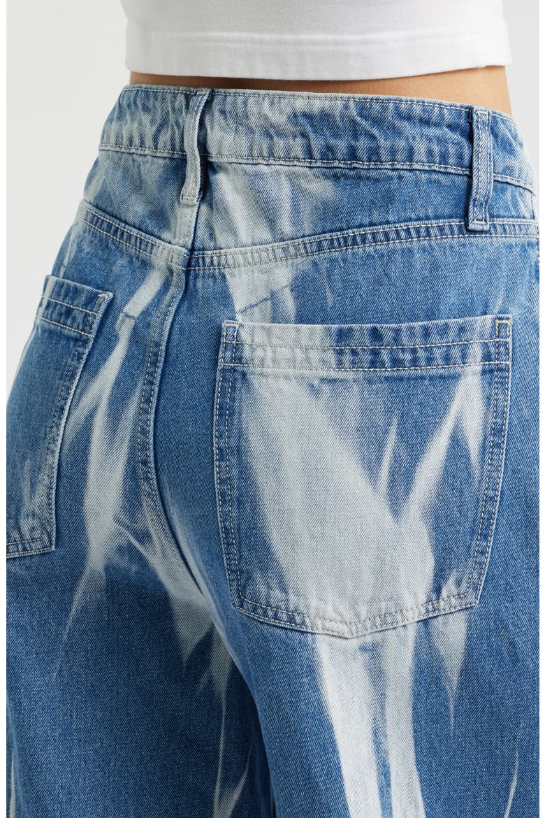 Relaxed Baggy Wide Leg Jeans, Alternate, color, SKY BLUE