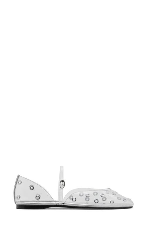 Mango Women's Eyelets Vinyl Shoes In Silver