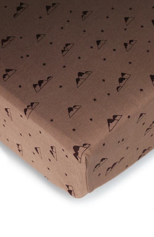 L'ovedbaby Organic Cotton Crib Sheet In Brown