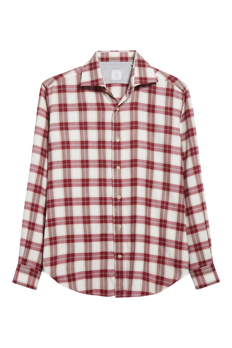 Dandy Plaid Button-Up Shirt, Alternate, color, 84 RASPBERRY