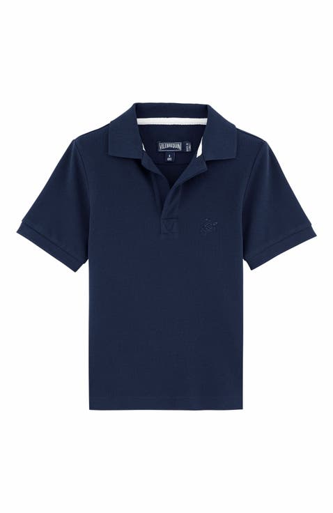 Kids' Solid Cotton Polo