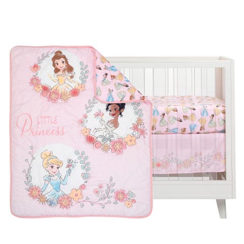 Disney Princesses 3-Piece Nursery Baby Crib Bedding Set