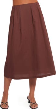 Petal & Pup Chiaro Cotton Blend Midi Skirt
