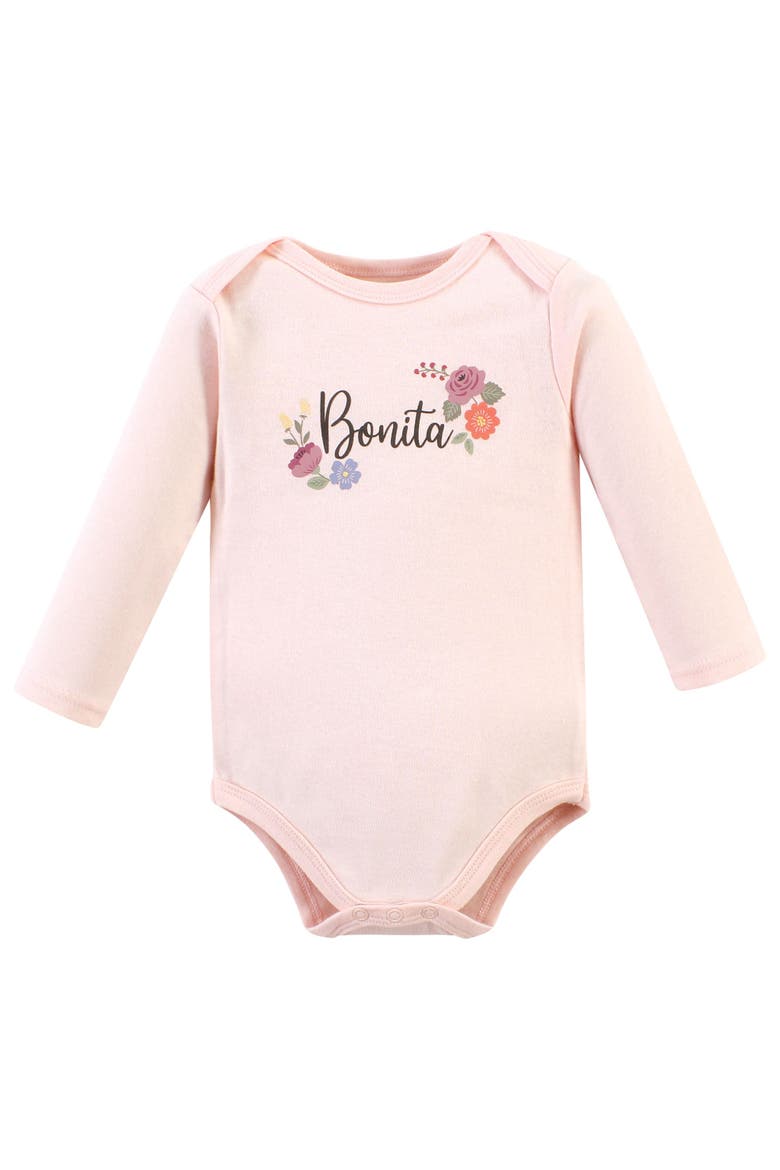 Girl's Long-Sleeve Bodysuit, Pants, and Footwear Outfit, Alternate, color, Bonita Long Sleeve