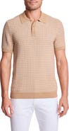 PAISLEY & GRAY Trim Fit Geometric Knit Polo