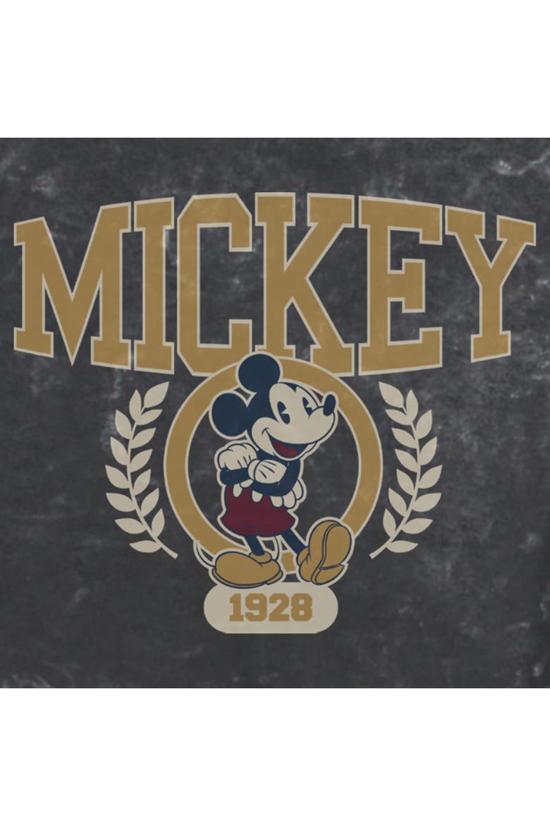 Junior's Mickey & Friends Collegiate Golden Mouse  Graphic T-Shirt, Alternate, color, Black
