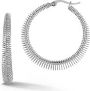 SPHERA MILANO Ribbed Wire Hoop Earrings