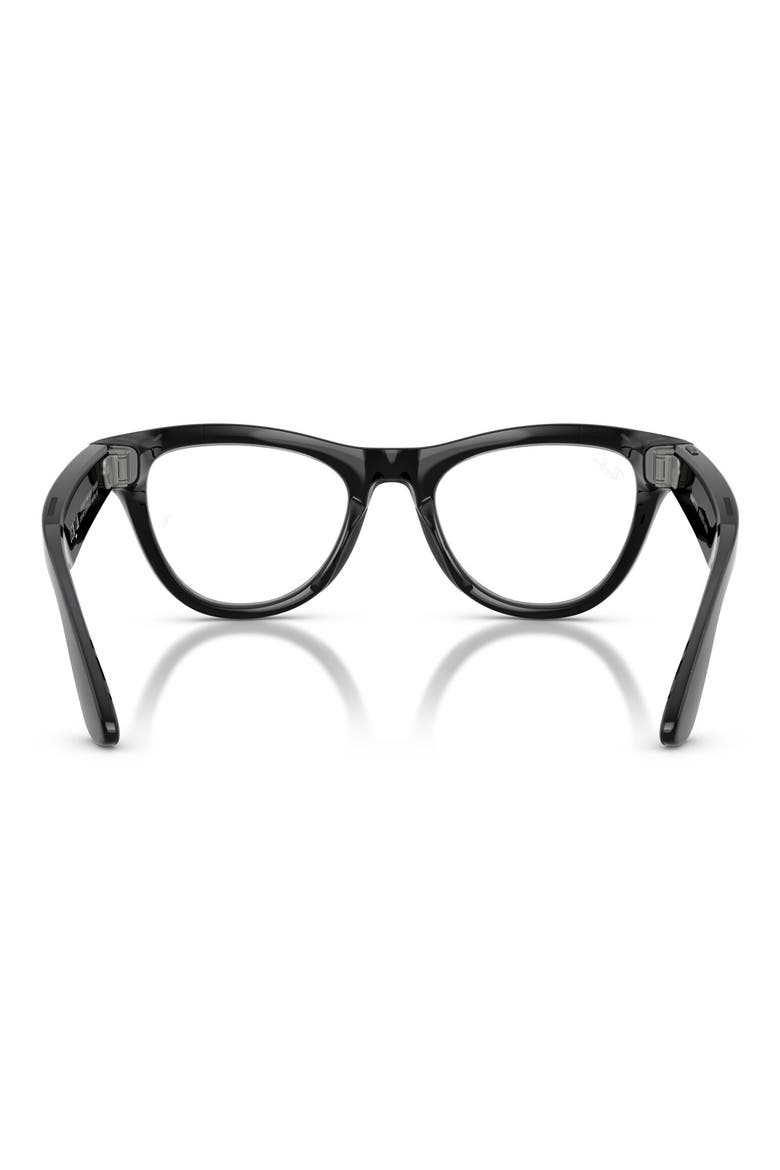 Meta Skyler Gen 2 52mm Cat Eye AI Sunglasses, Alternate, color, SHINY BLACK TRANSITIONS GREEN