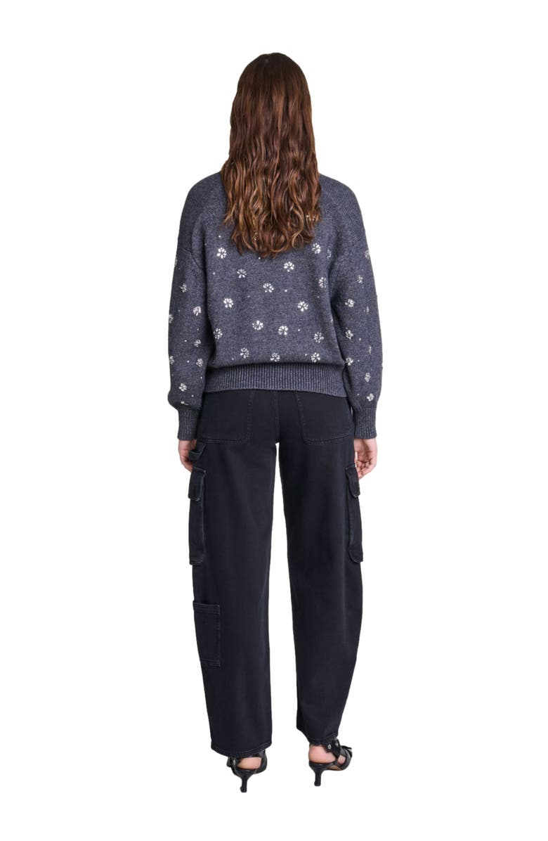 maje Knitted sweater with rhinestones, Alternate, color, 