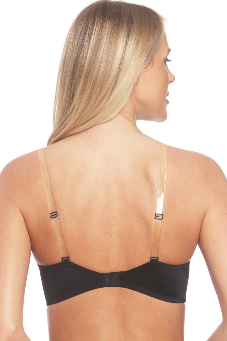 Uma U Plunge Convertible Bra with Multiple Strap Options, Alternate, color, Black