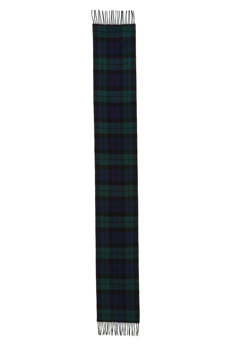 New Check Lambswool & Cashmere Scarf, Alternate, color, BLACK WATCH