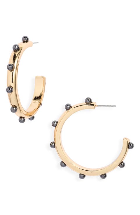 Studded Hoop Earrings