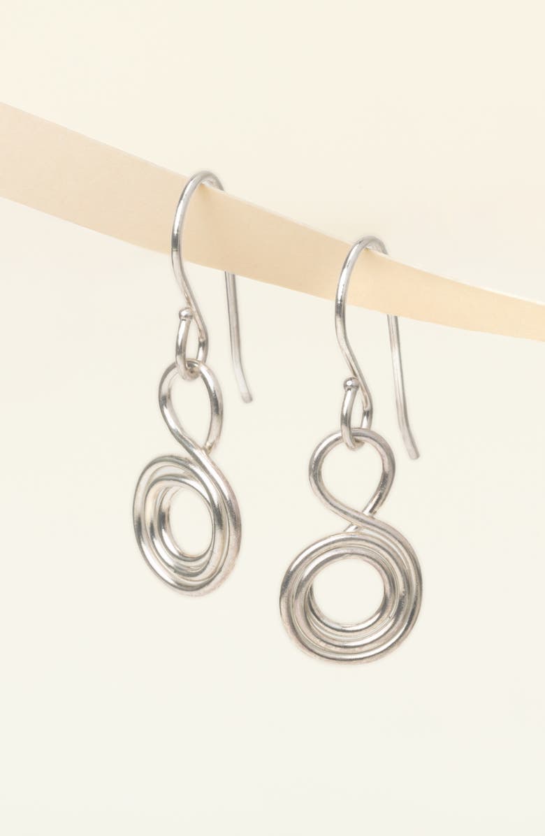 Uncommon Goods Gratitude Earrings, Main, color, Silver