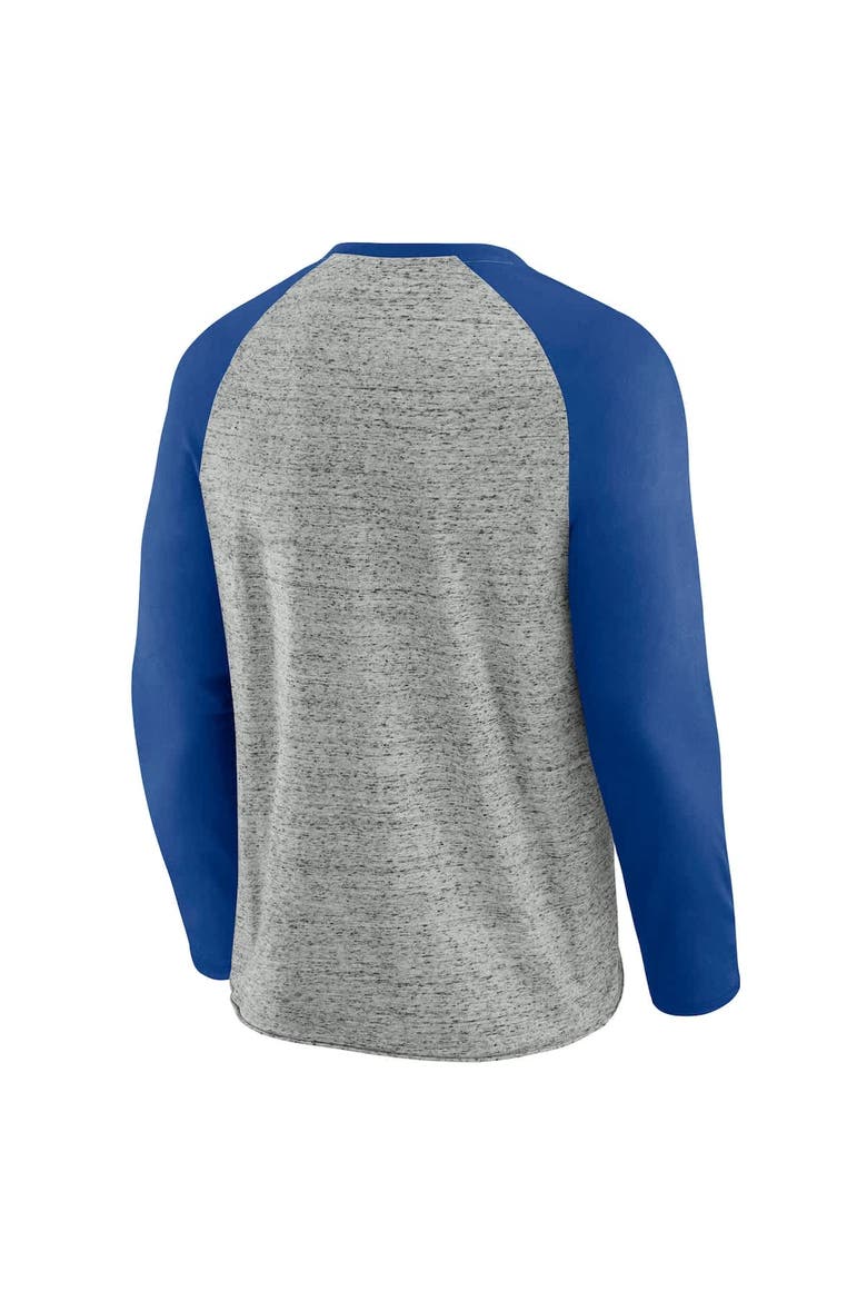 Men's Darius Rucker Collection by Fanatics  Heather Gray Texas Rangers Raw Edge Raglan Long Sleeve Baseball T-Shirt, Alternate, color, Heather Gray