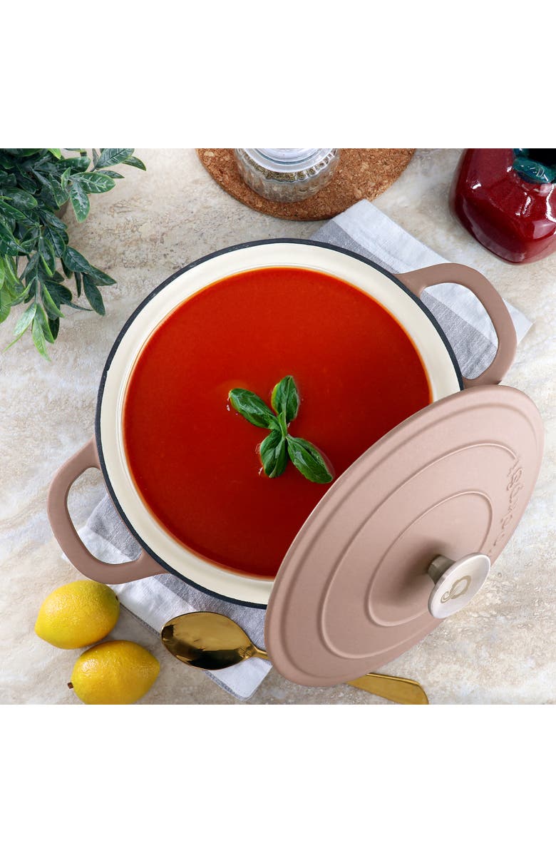 Crockpot 7 Quart Enameled Cast Iron Dutch Oven, Alternate, color, Pink