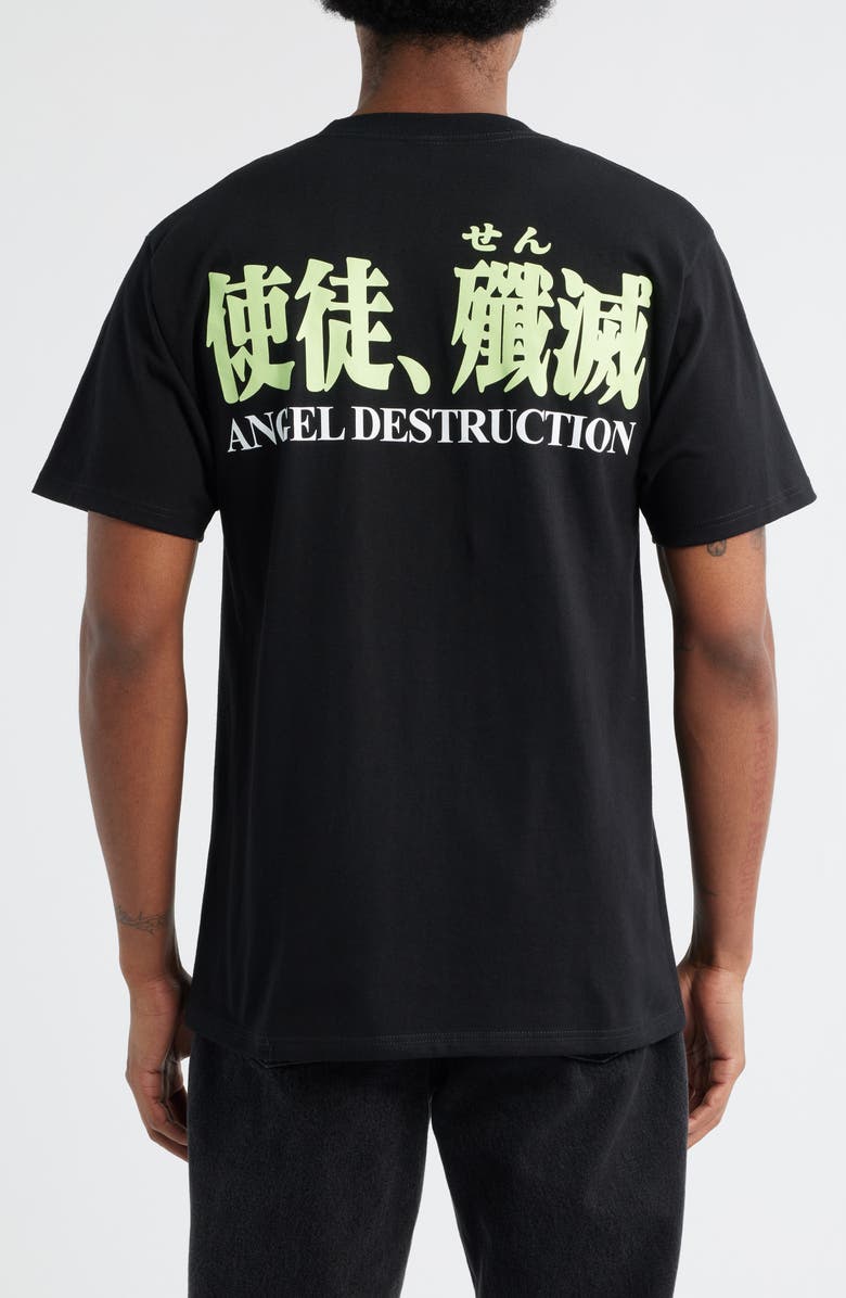 PLEASURES EVA 1 Evangelion Graphic T-Shirt, Alternate, color, Black