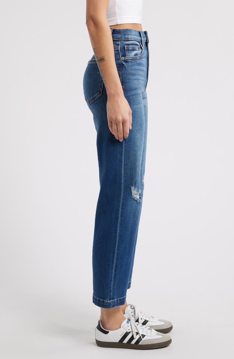 HIDDEN JEANS Distressed Relaxed Straight Leg Jeans, Alternate, color, Dk Wash