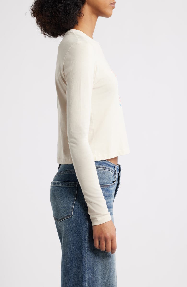 Daydreamer Just Skating By Long Sleeve Cotton Graphic T-Shirt, Alternate, color, Dirty White