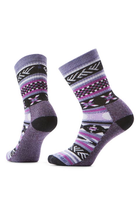 Everyday Cozy Cabin Games Merino Wool Blend Crew Socks