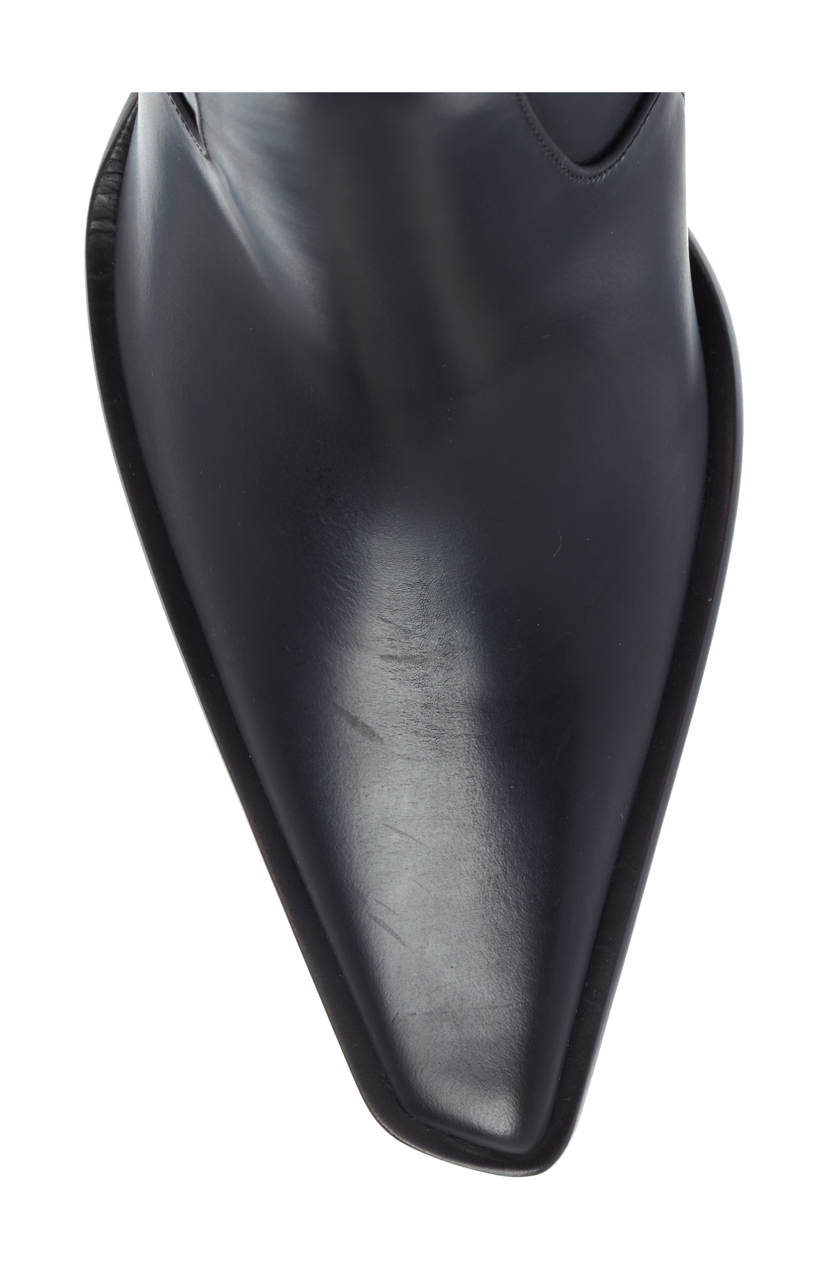 Bottega Veneta Tex Pointed Toe Knee High Boot, Alternate, color, Black Gold