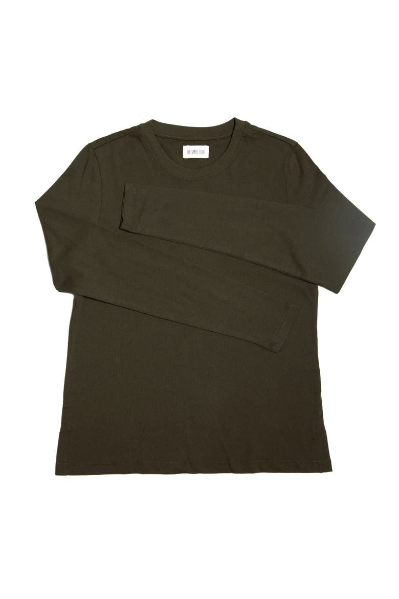 The Simple Long Sleeve Women, Alternate, color, chocolate