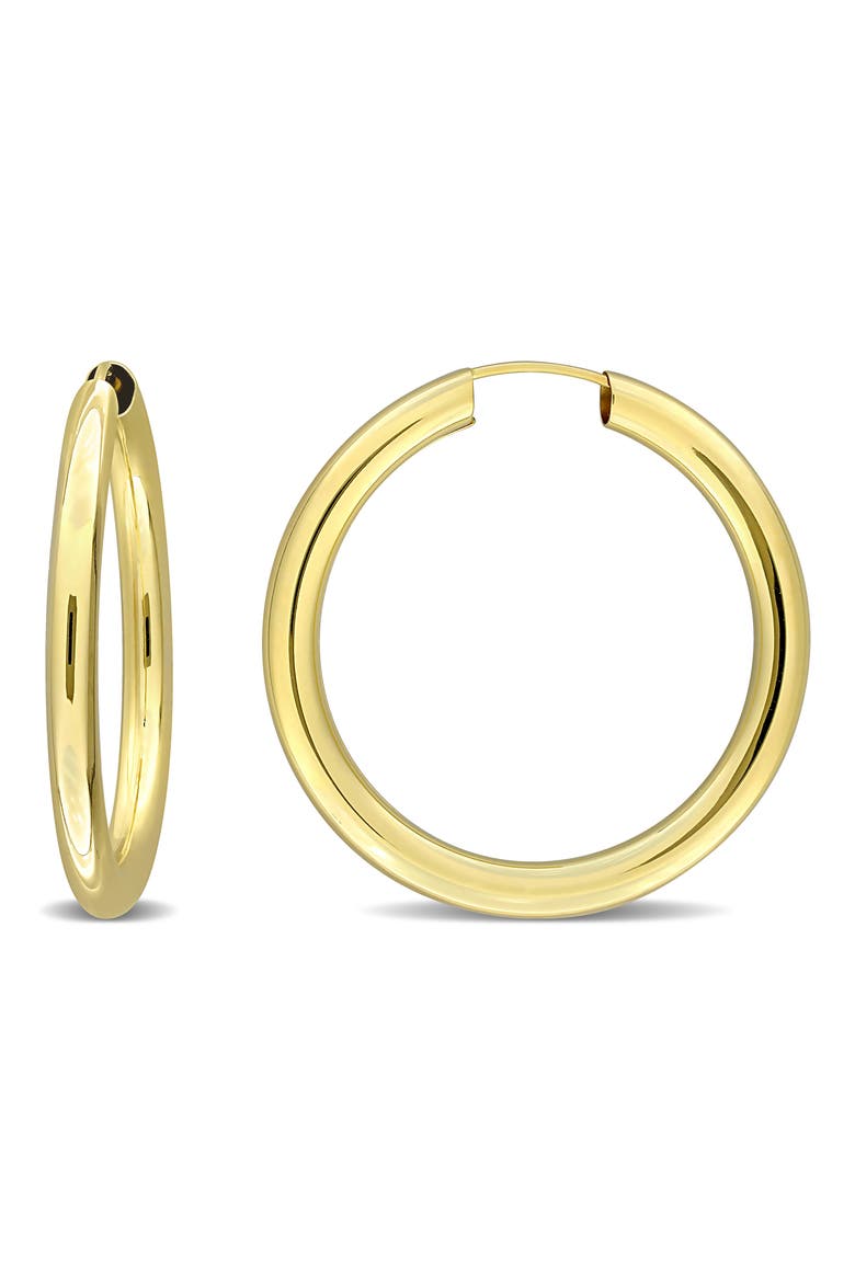 10K Gold Hoop Earrings, 30mm, Main, color, GOLD