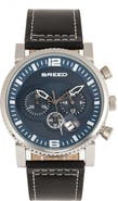 BREED Ryker Chronograph Leather-Band Watch w/Date