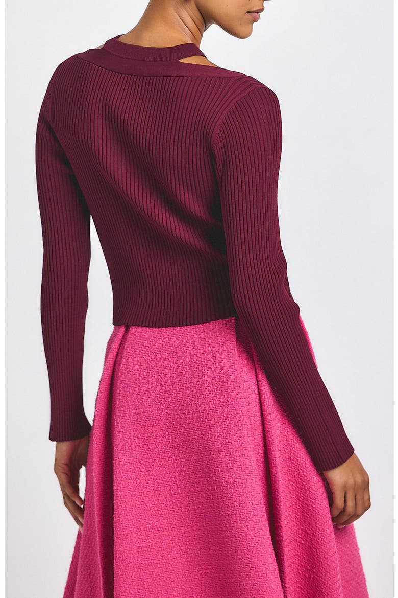 Lonnie Tank & Cardigan Set, Alternate, color, BORDEAUX