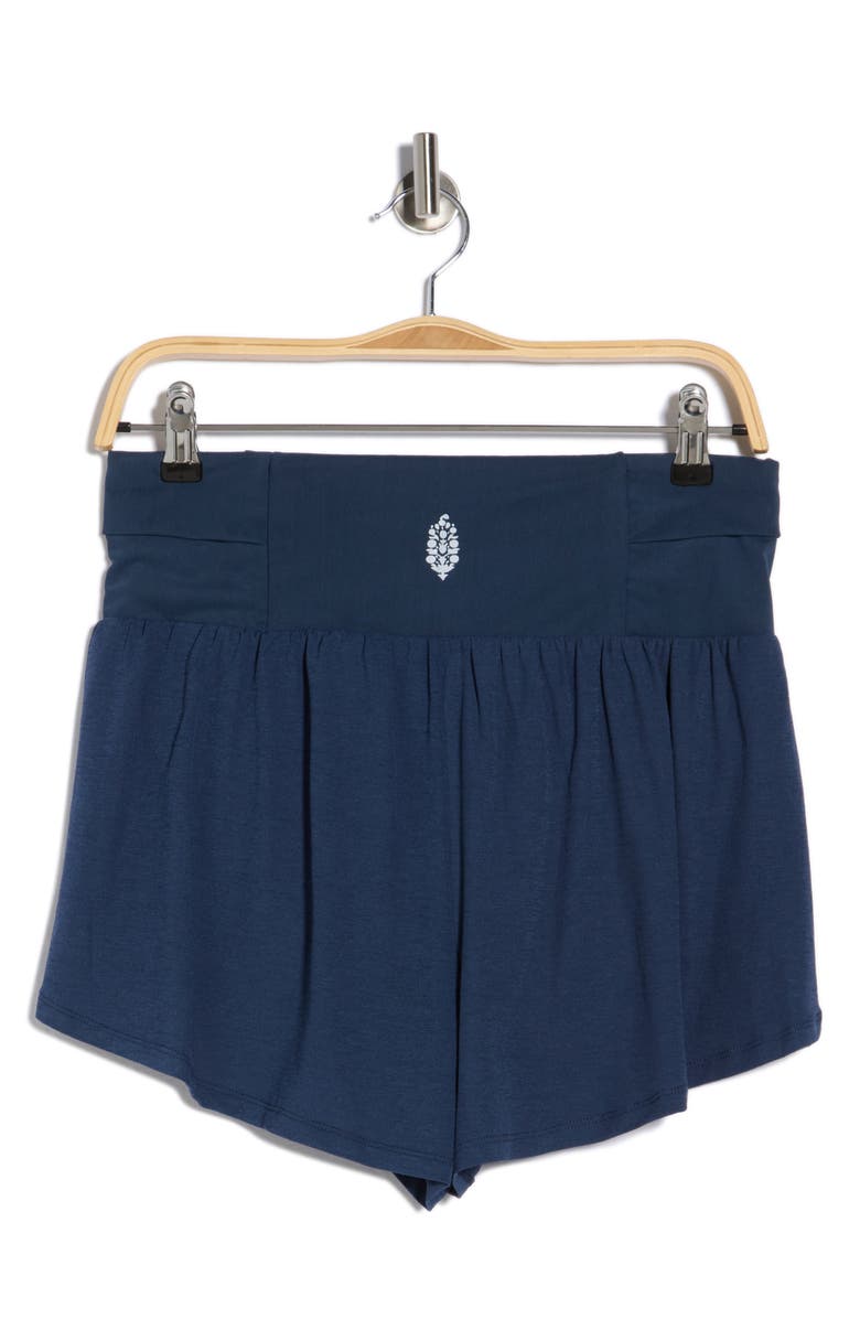 Free People Light As Air Run Shorts, Alternate, color, Midnight Navy