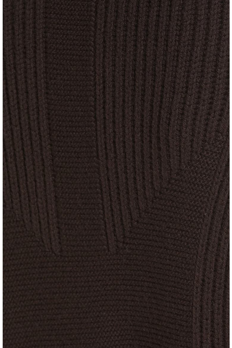 'Kyla' Belted Merino Wool Sweater Vest with Genuine Fox Fur Collar, Alternate, color, CHOCOLATE