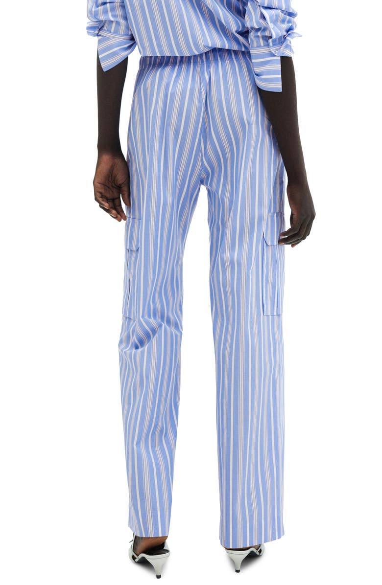 MANGO Stripe Drawstring Cargo Pants, Alternate, color, 