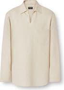 ZEGNA Long Sleeve Linen Polo