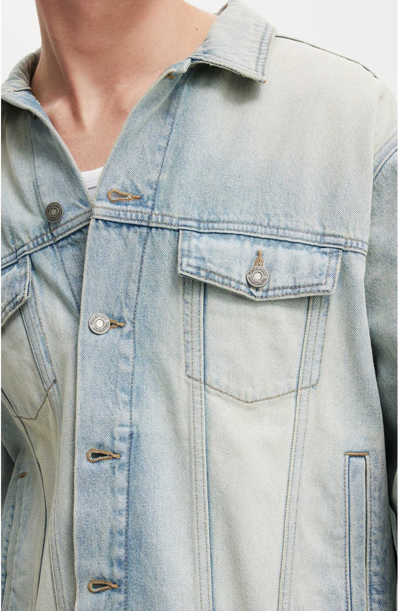 Cotton On Oversized Trucker Jacket, Alternate, color, Halen Blue