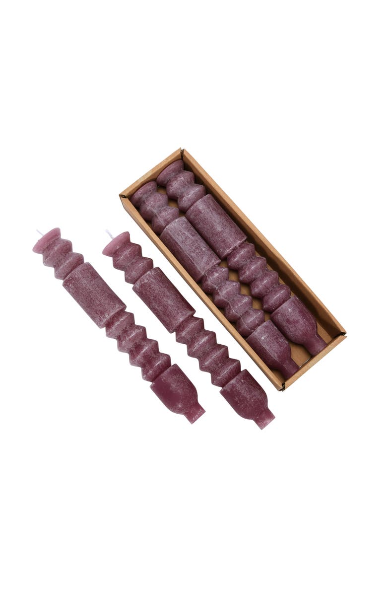 Storied Home Unscented Taper Candles in Box, Main, color, Purple
