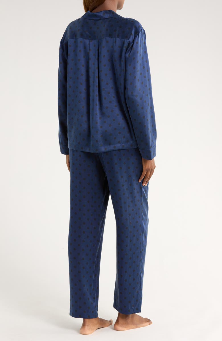 Lunya Print Washable Silk Pajamas, Alternate, color, Blu Ellip
