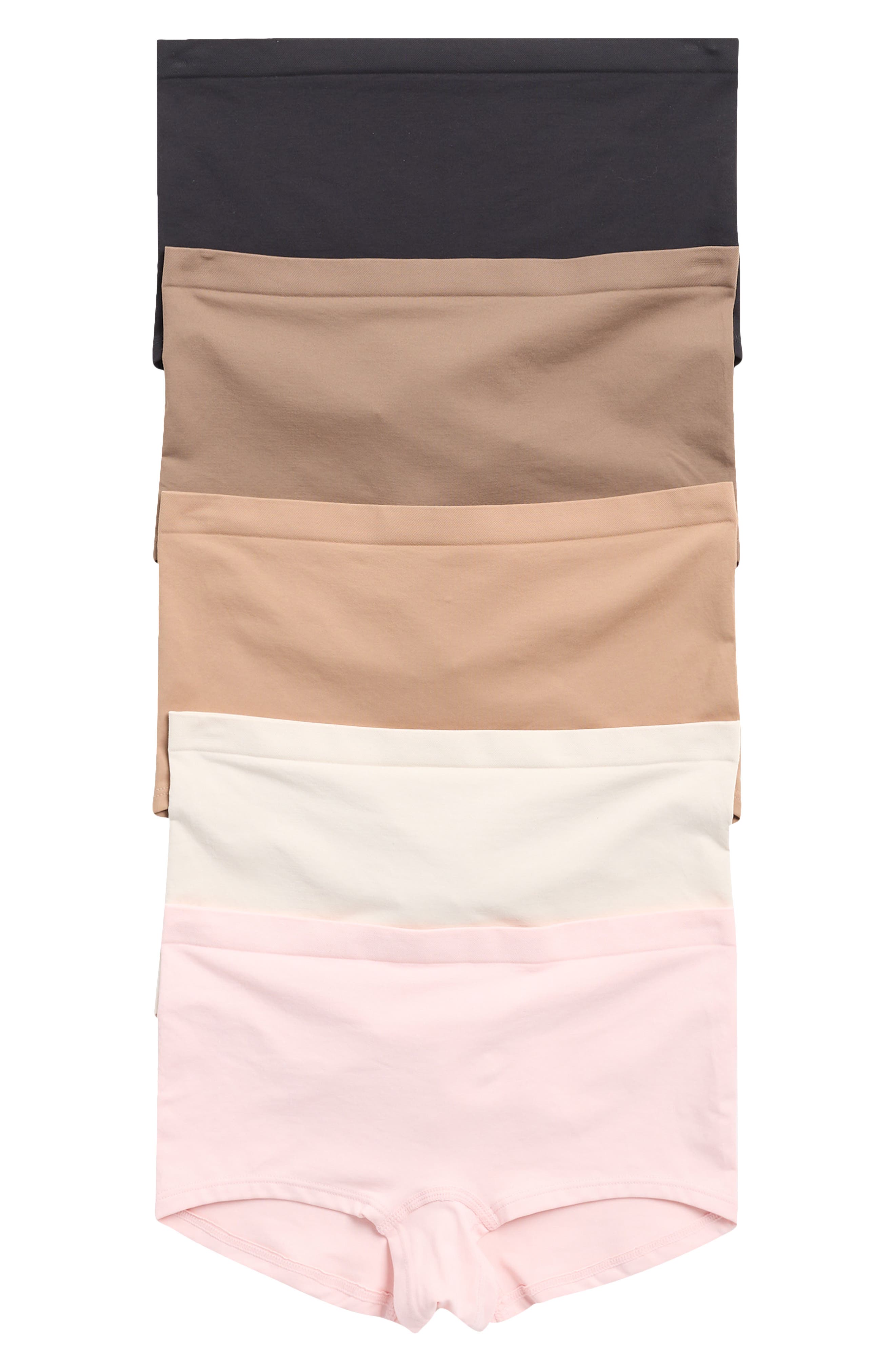 YOGALICIOUS Soft Smoothing Seamless 5-Pack Assorted Boyshorts