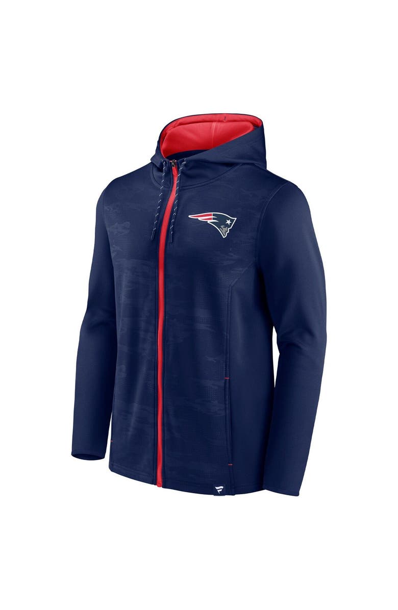 FANATICS Men's Fanatics Navy/Red New England Patriots Ball Carrier Full-Zip Hoodie, Alternate, color, 