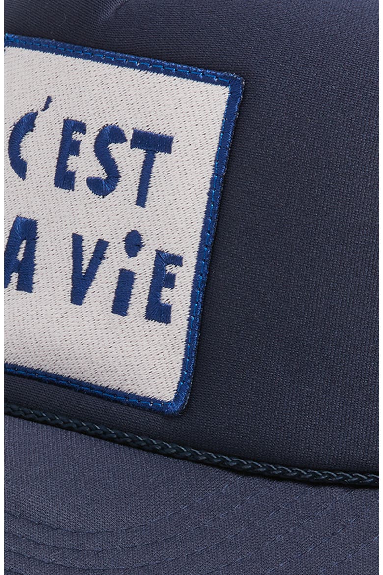 C'est la Vie Trucker Hat, Alternate, color, NAVY