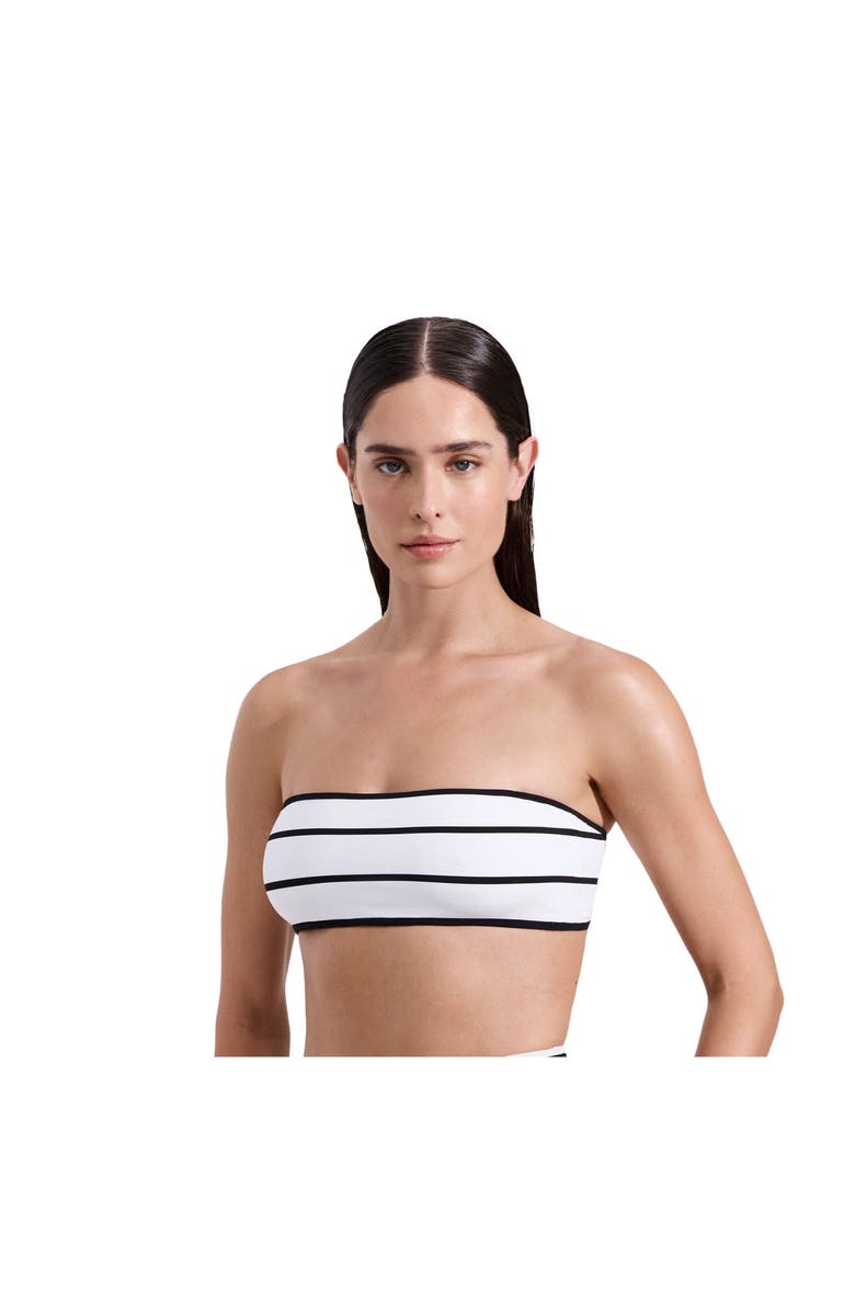 Luma Gottex Jackie Bandeau Bikini Top, Main, color, Black-White