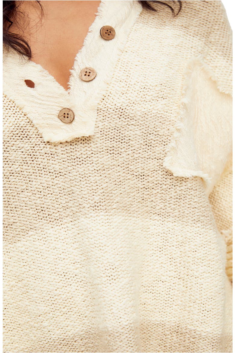 Road Trip Stripe Henley Sweater, Alternate, color, PEBBLE COMBO