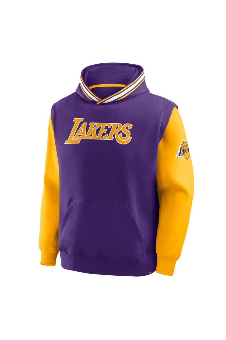 Men's Fanatics  Purple/Gold Los Angeles Lakers Half Court Shot Clock Fastbreak Hoodie, Alternate, color, Purple