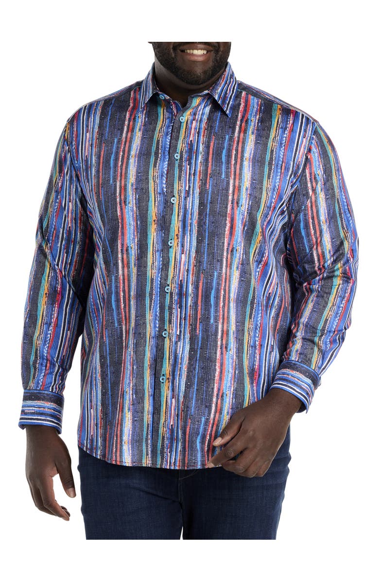 Robert Graham Big & Tall Baja Sport Shirt, Alternate, color, Multi