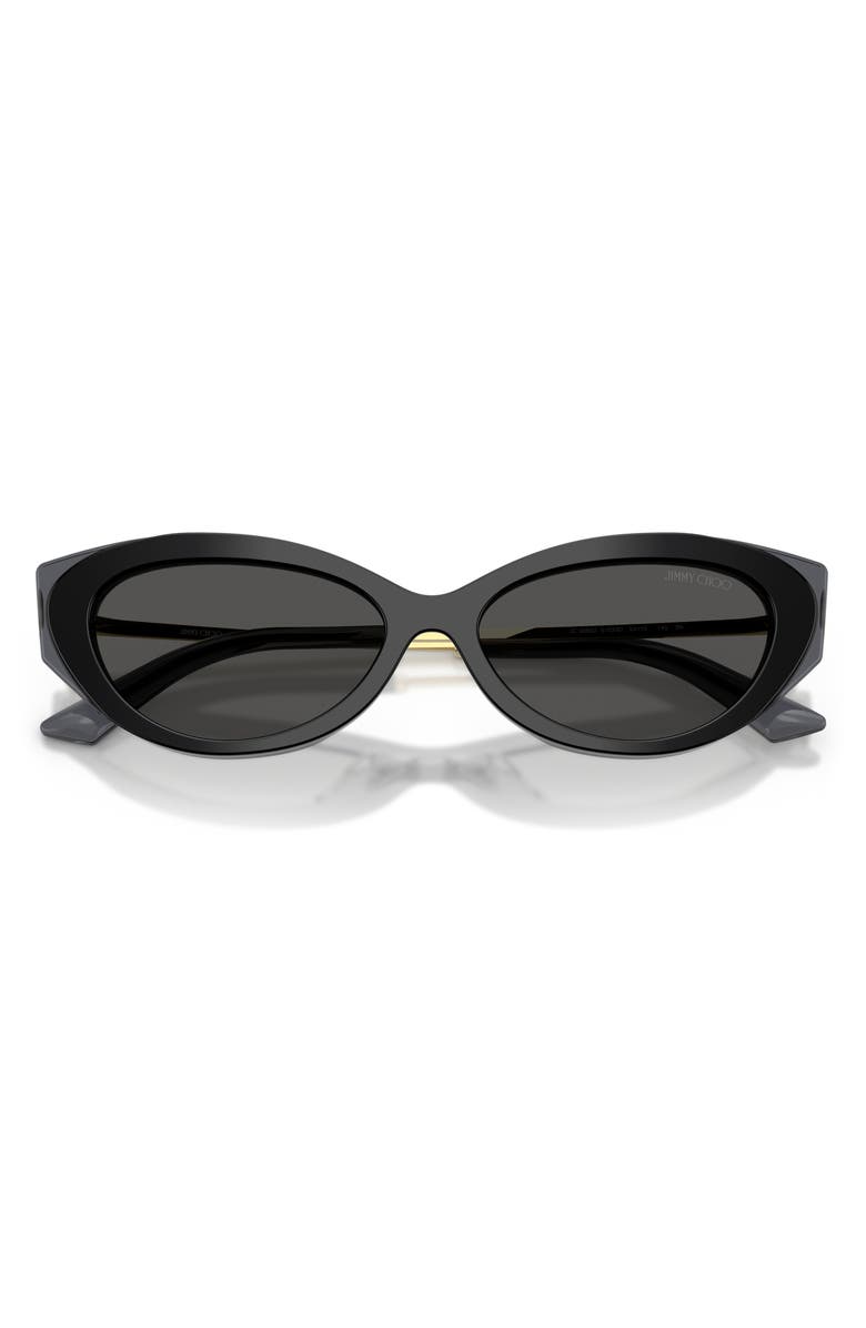 Jimmy Choo 54mm Cat Eye Sunglasses, Alternate, color, Black / Grey / Dark Grey