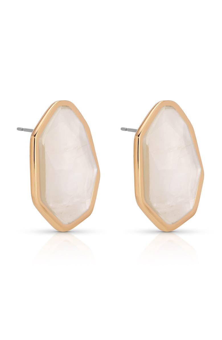 Ettika Seastone Stud Earrings, Alternate, color, Mother Of Pearl