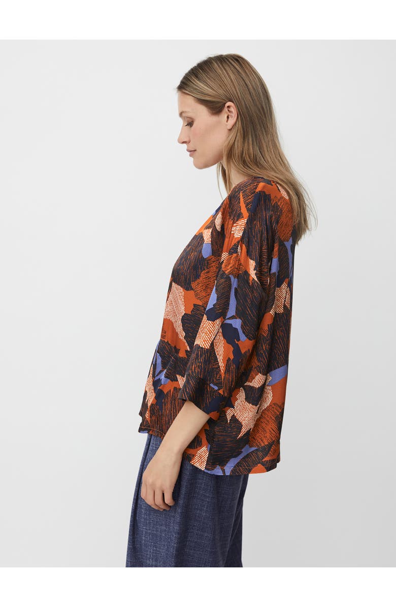 Masai Copenhagen MaBramila 3/4 Sleeve Round Neck Blouse, Alternate, color, Autumnal